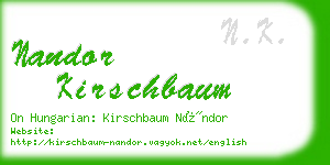 nandor kirschbaum business card